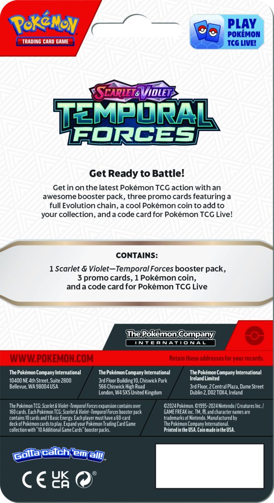 Pokémon TCG: Scarlet & Violet - Temporal Forces - Premium Checklane Blister - Baxcalibur/Togekiss - obrazek 5