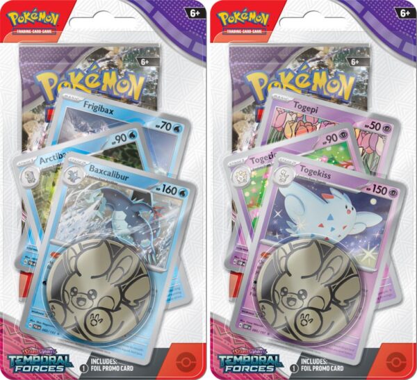 Pokémon TCG: Scarlet & Violet - Temporal Forces - Premium Checklane Blister - Baxcalibur/Togekiss - obrazek 3