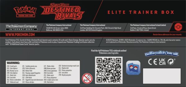 Pokémon TCG: Scarlet & Violet - Destined Rivals - Elite Trainer Box - obrazek 10