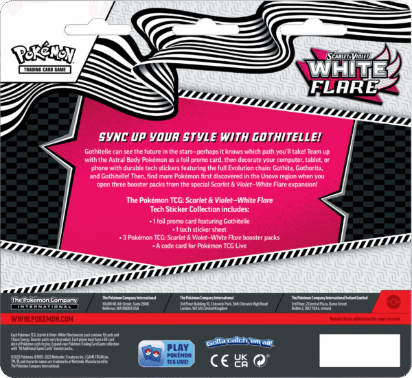 Pokémon TCG: Scarlet & Violet - White Flare - Tech Sticker - Gothitelle - obrazek 3