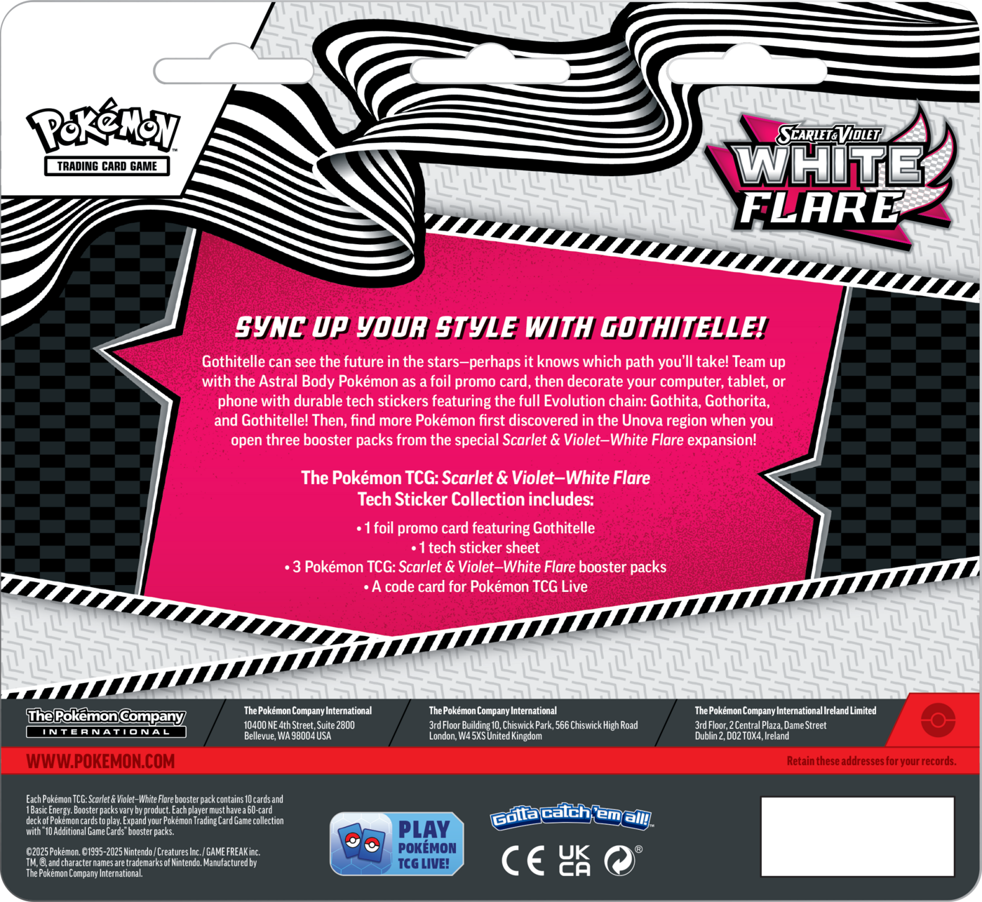 Pokémon TCG: Scarlet & Violet - White Flare - Tech Sticker - Gothitelle - obrazek 3