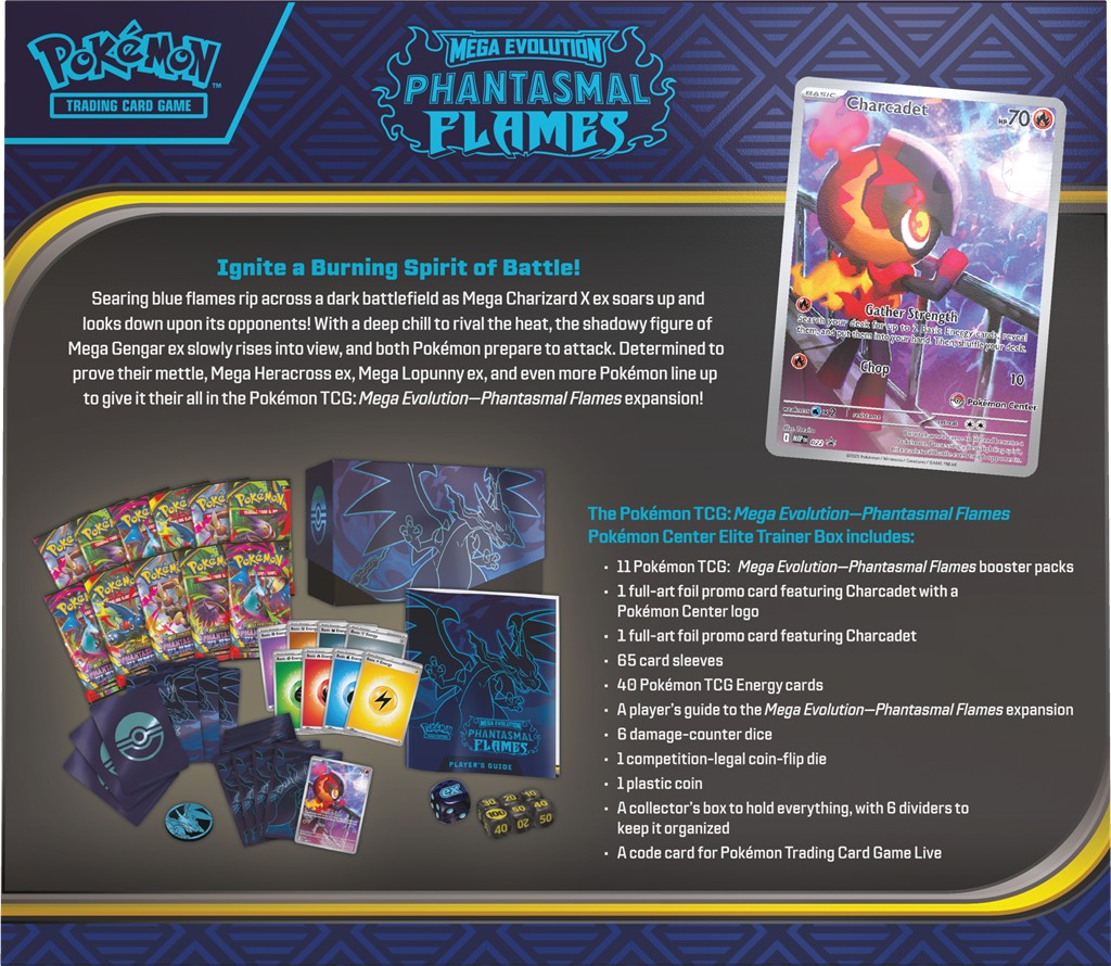 Pokémon TCG: Mega Evolution - Phantasmal Flames - Elite Trainer Box - obrazek 8