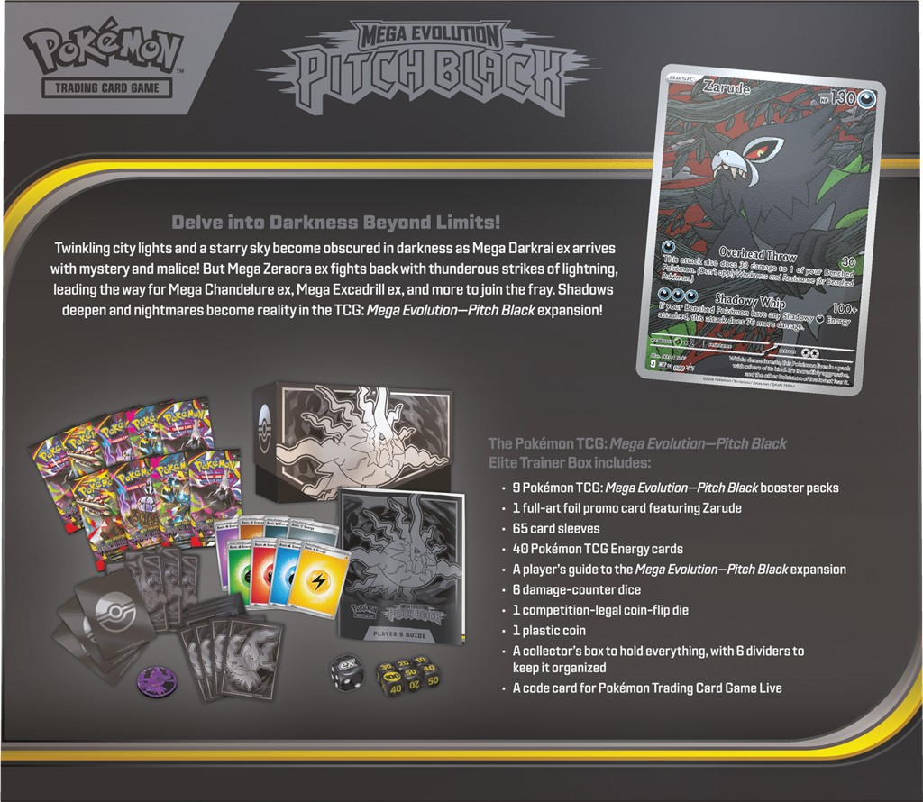 Pokémon TCG: Mega Evolution - Pitch Black - Elite Trainer Box - Przedsprzedaż - obrazek 6