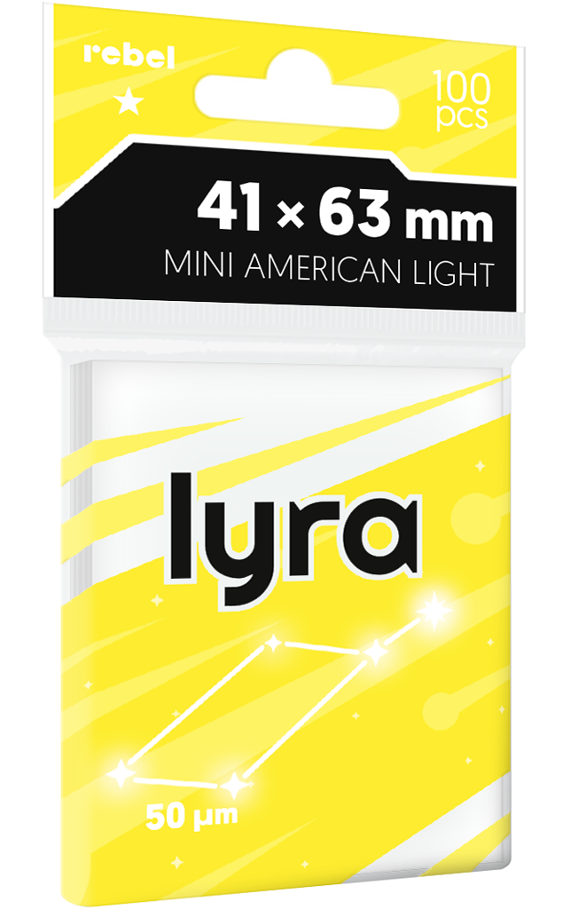 Koszulki na karty Rebel (41x63 mm) Lyra Light, 100 sztuk