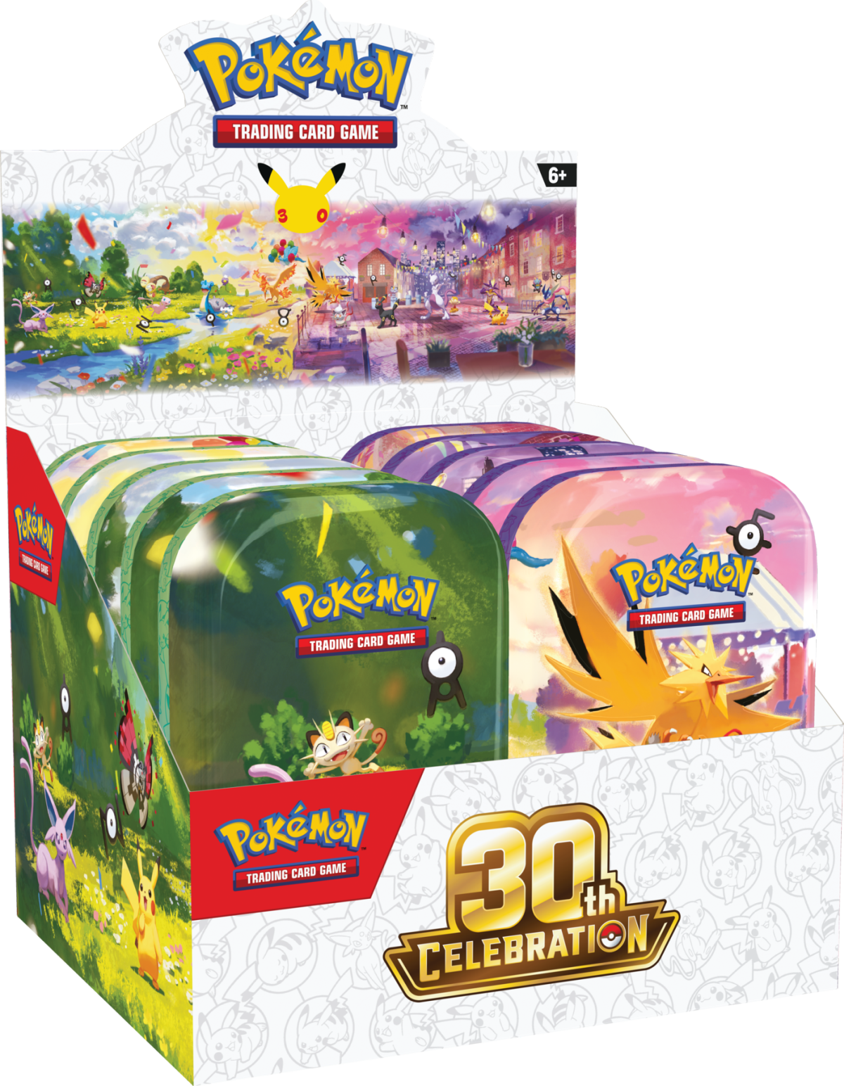 Pokémon TCG: 30th Celebration - Mini Tin - MIX Display (10) - Przedsprzedaż