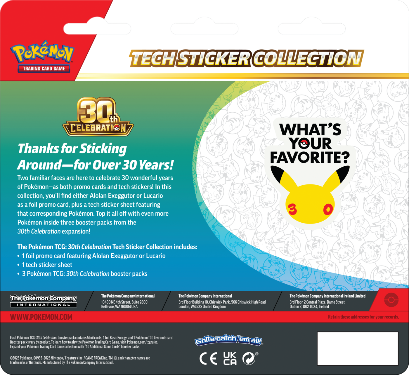 Pokemon TCG: 30th Celebration - Tech Sticker Collection - Przedsprzedaż - PRODUKT OPÓŹNIONY - obrazek 4