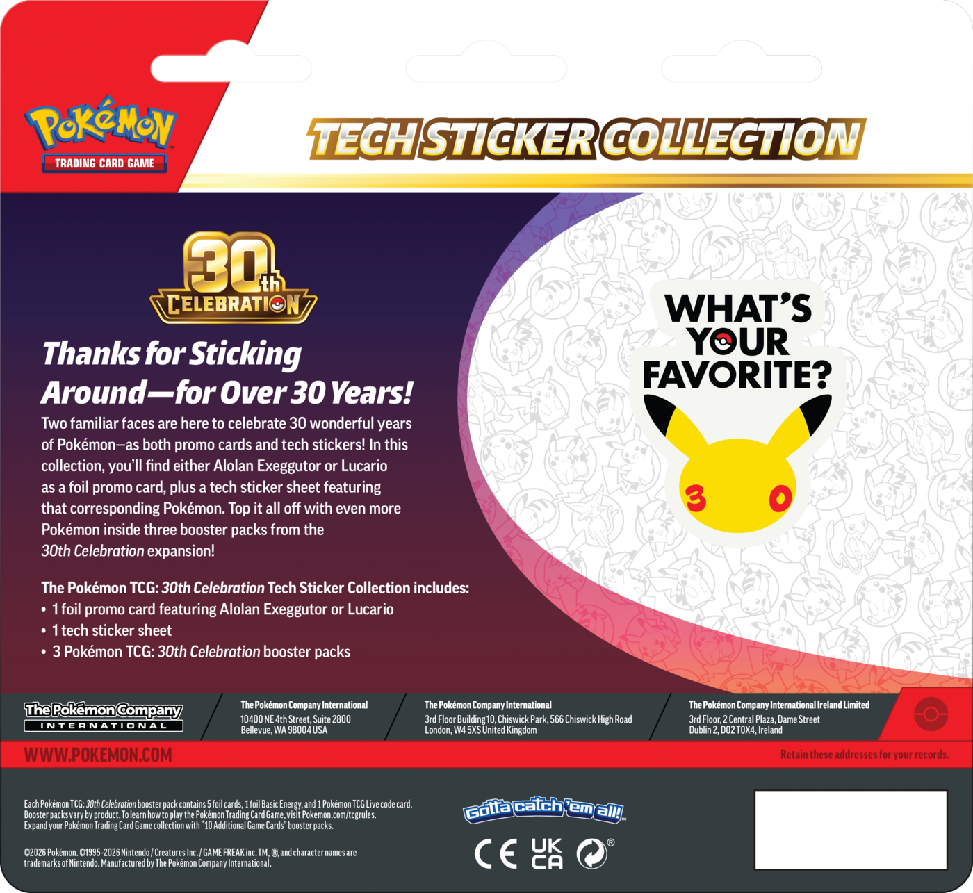 Pokemon TCG: 30th Celebration - Tech Sticker Collection - Przedsprzedaż - PRODUKT OPÓŹNIONY - obrazek 9