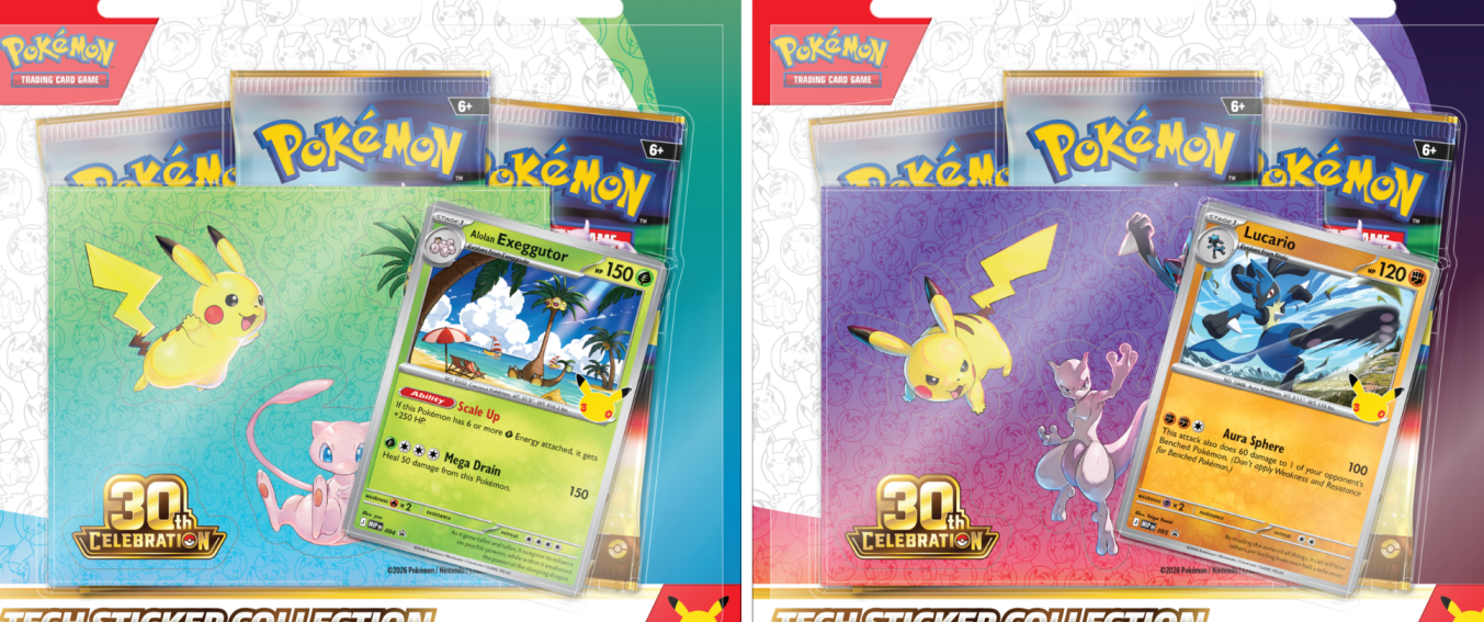 Pokemon TCG: 30th Celebration - Tech Sticker Collection - Przedsprzedaż - PRODUKT OPÓŹNIONY - obrazek 2