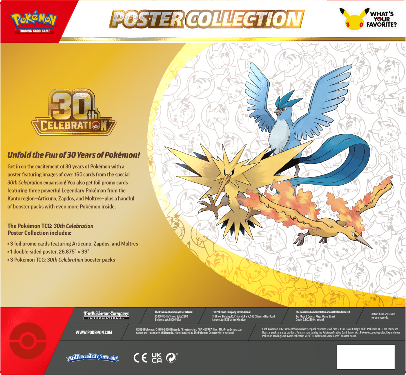 Pokemon TCG: 30th Celebration - Poster Collection - Przedsprzedaż - obrazek 2
