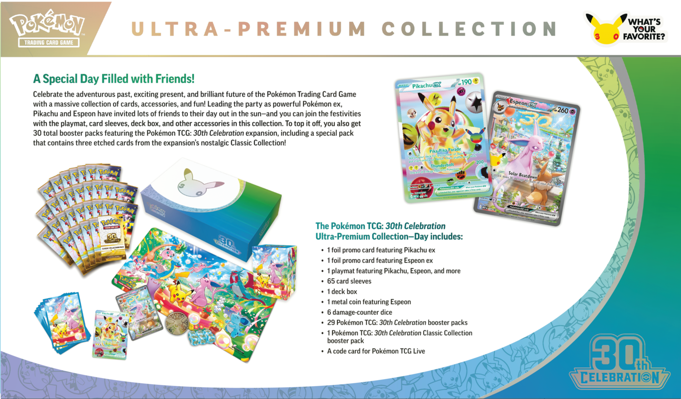 Pokémon TCG: 30th Celebration - Ultra-Premium Collection - Day (Espeon ex) - obrazek 8